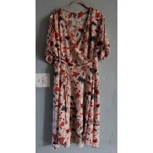 Love J Dress Women 2X, Floral,Rayón Polyester, 22.5 Inch Of Armp To Armp